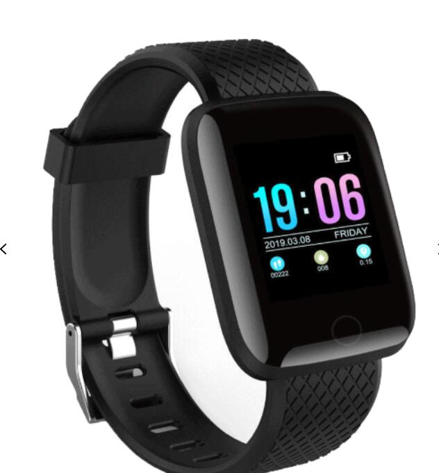 116 Plus Smart Watch Wristband Sports Fitness Blood Pressure Heart Rate Call Message Reminder Android Pedometer Smart Watch