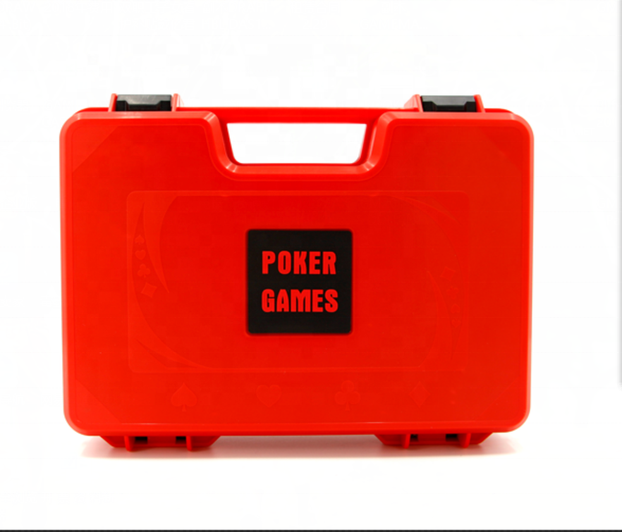 Patent certificate copyright exclusive, custom 300pcs poker chips RED case . waterproof and anti-explosion,