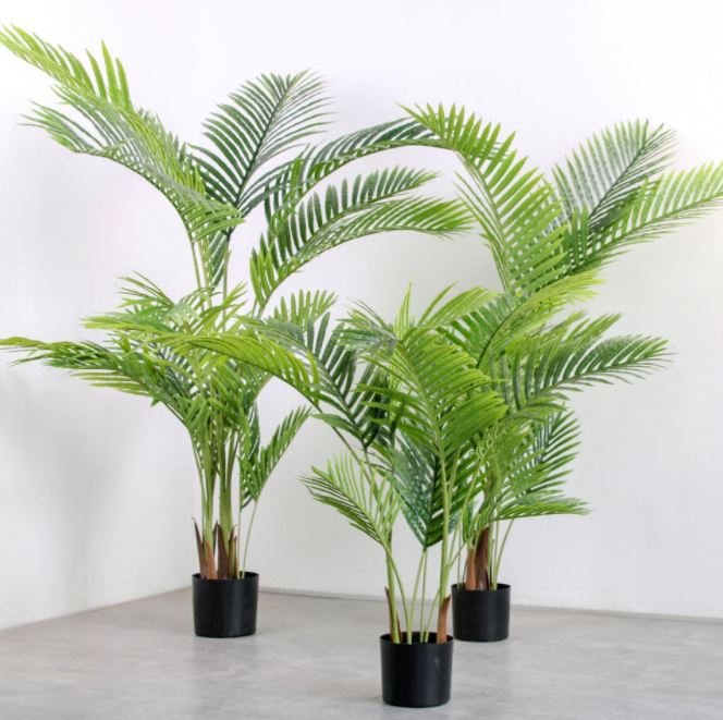 Искусственные пальмы различных форм Areca Пальма фальшивое искусственное растение с горшком для домашнего декора