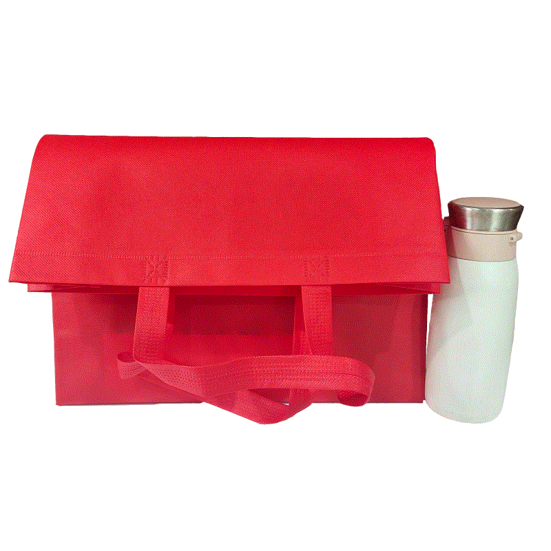 Making by machine manual logo reusable pp small non woven tote shopping carrier bag