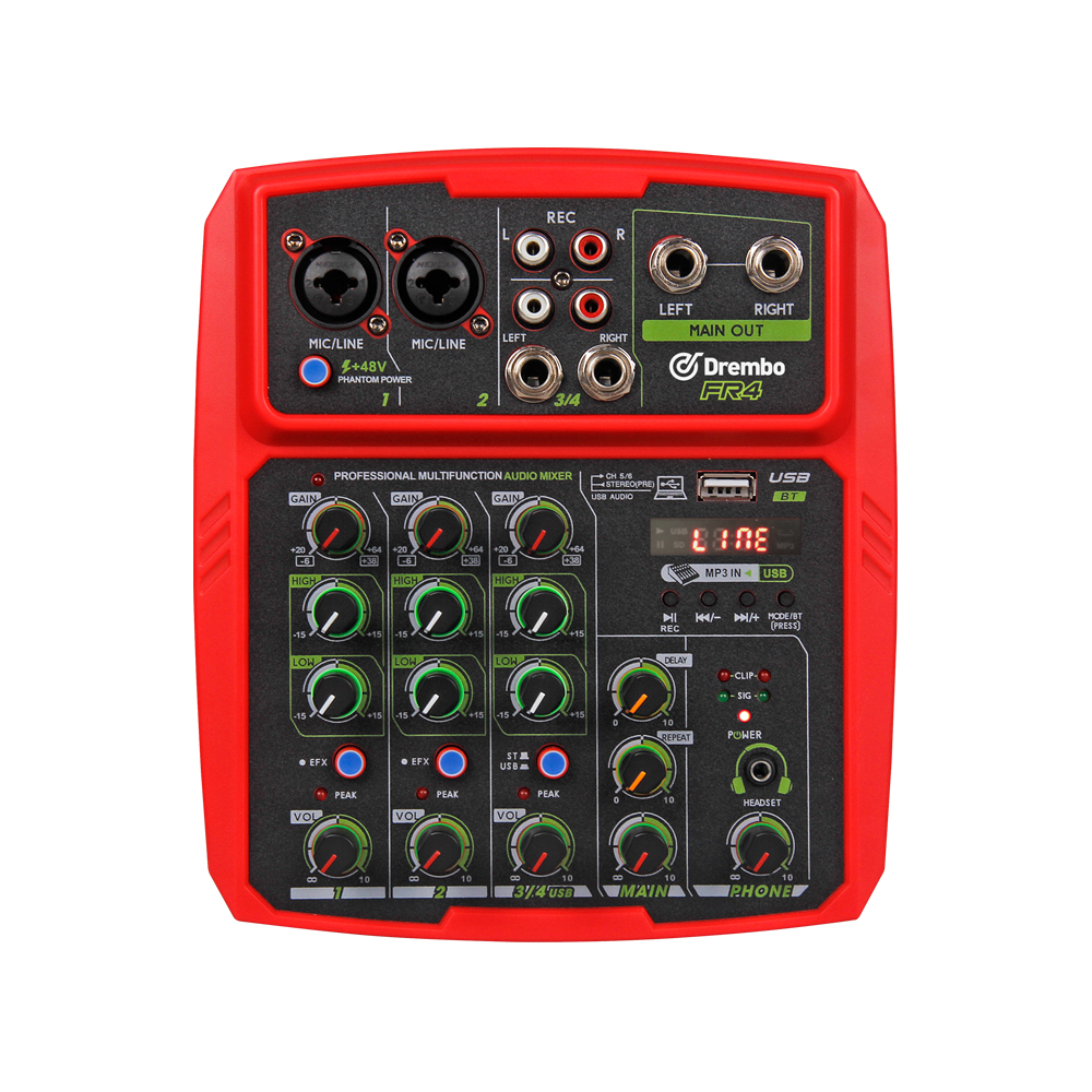 Professional 6-channel Mini Mixer DJ Mixer Reverb Effect Home Karaoke USB Live Interface Mixer