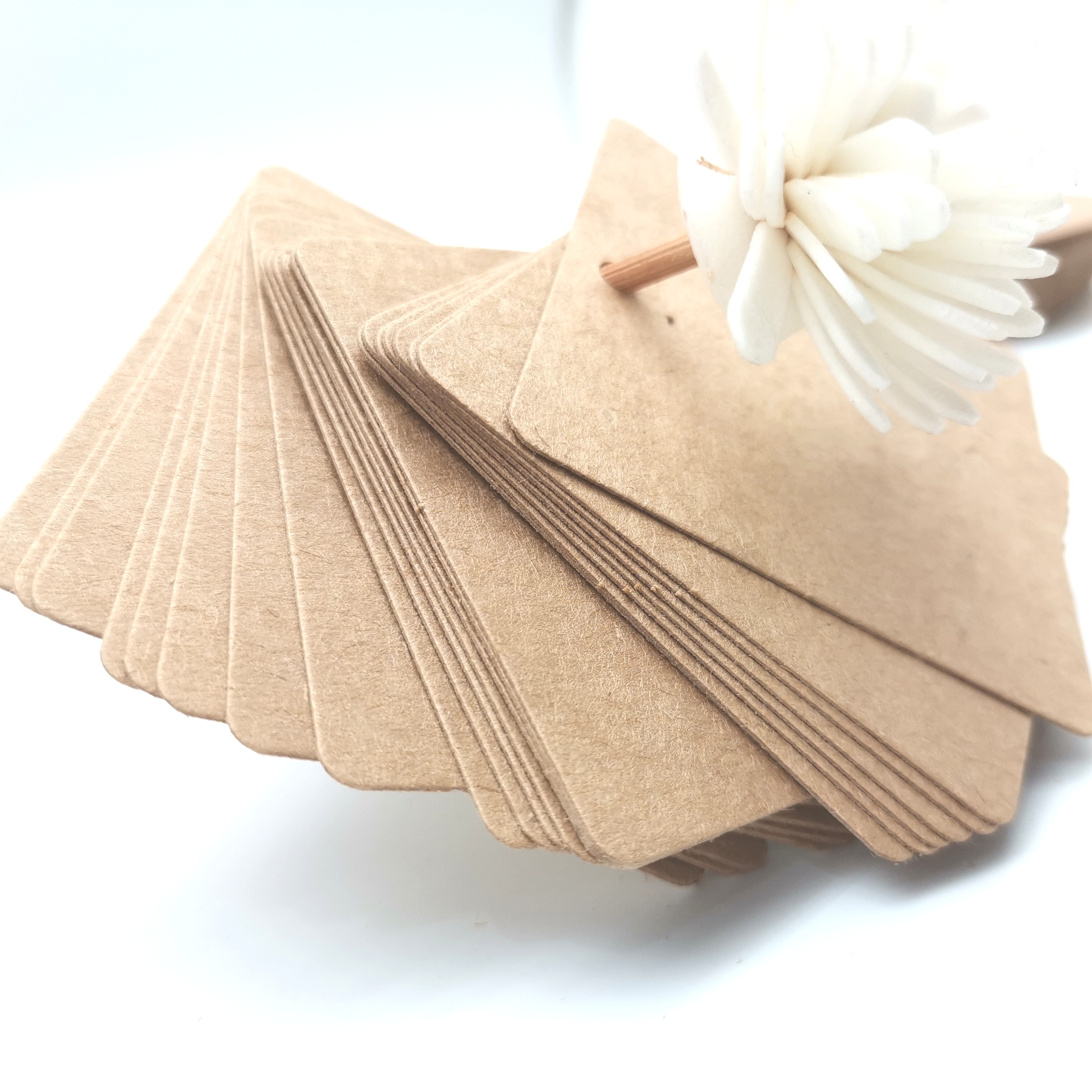 Blank design Wedding Brown Rectangle Craft Hang Kraft Paper Tags