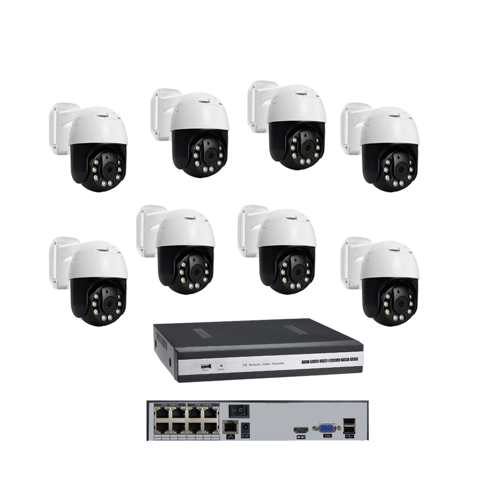 Собирается технология распознавания лиц 5MP 8CH видеонаблюдения DVR NVR kit с POE IP PTZ камера безопасности системы