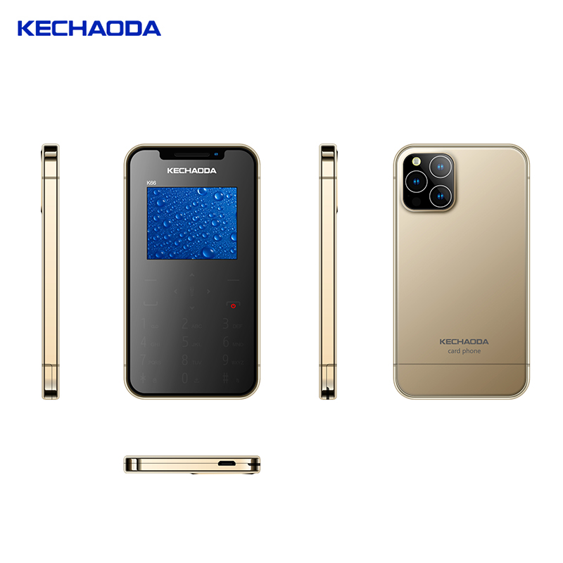 Kechaoda K66 1,8 дюймов Поддержка внешней карты объемом до 32 GB памяти телефона Три камеры формы для кредитных карт чехол для телефона