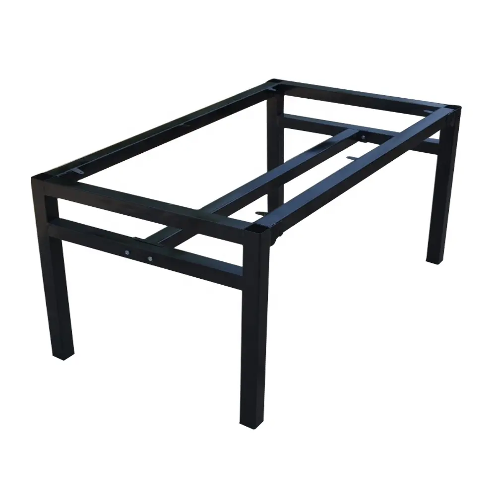 Table Frame OEM High Quality Black Powder Coating Detachable Metal Table Frame For Furniture