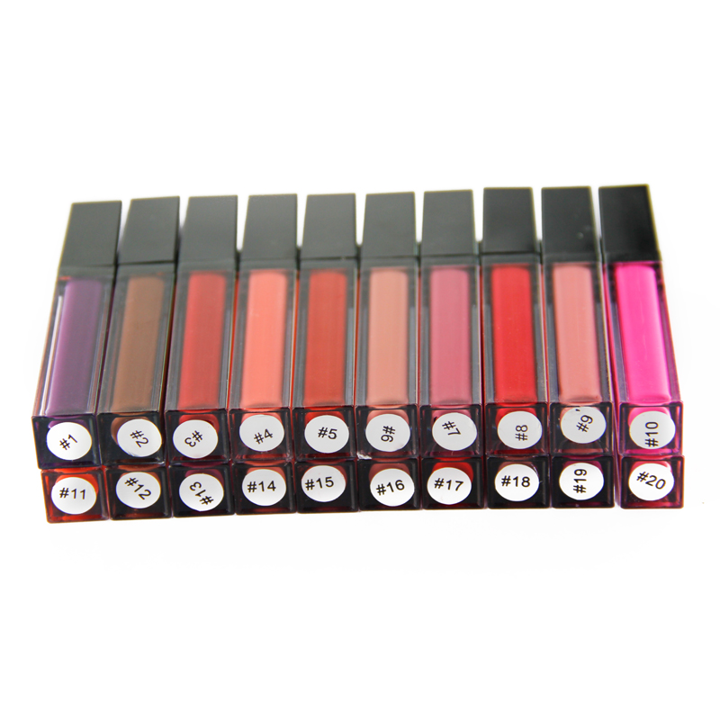 Private brand red lipstick matte long lasting vegan lipstick lip gloss bundle packaging box