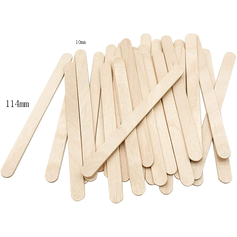 Disposable Biodegradable Natural Wood Custom Print Popsicle Magnum Ice Cream Sticks