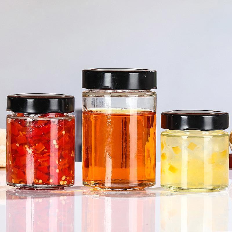 Оптовая продажа, контейнер для пищевых продуктов разных размеров, герметичный прозрачный стеклянный контейнер для хранения с винтовыми крышками