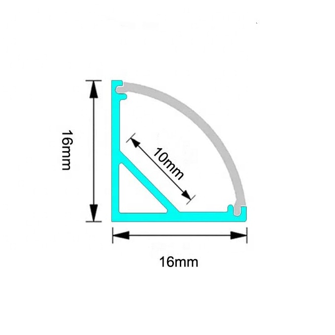 16x16mm LED Aluminum Profile for LED Strip Lights