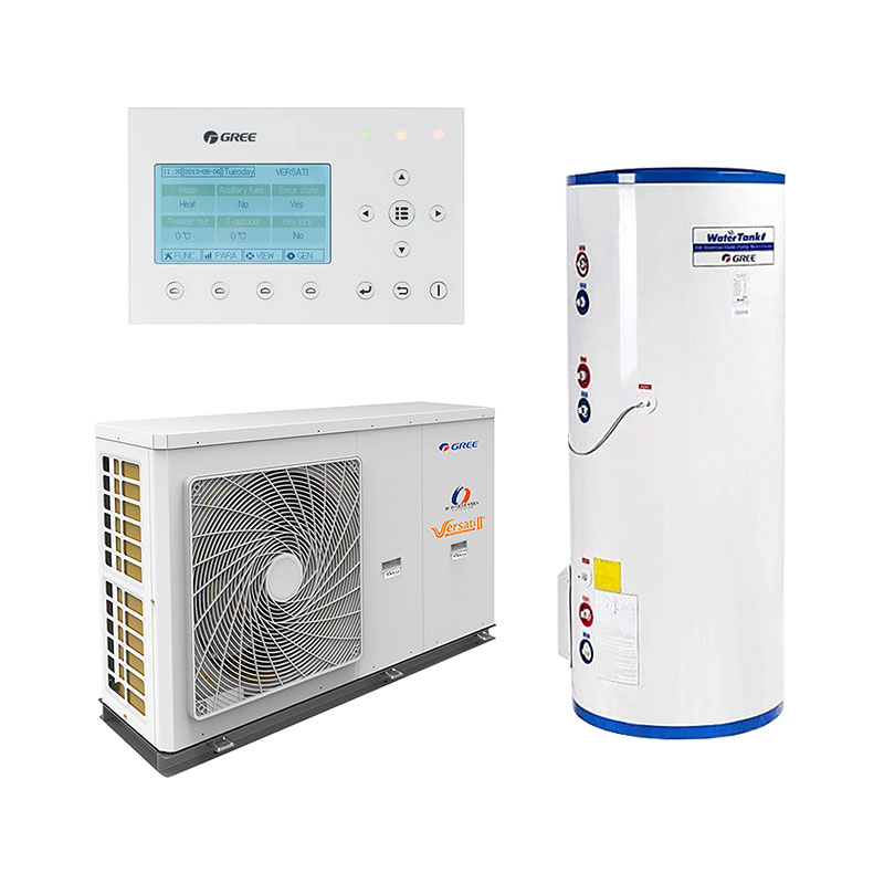 Gree Monobloc Type DC inverter Multifunctional Air to Water Heat Pump Water Heater and Air Cooling + Heating system
