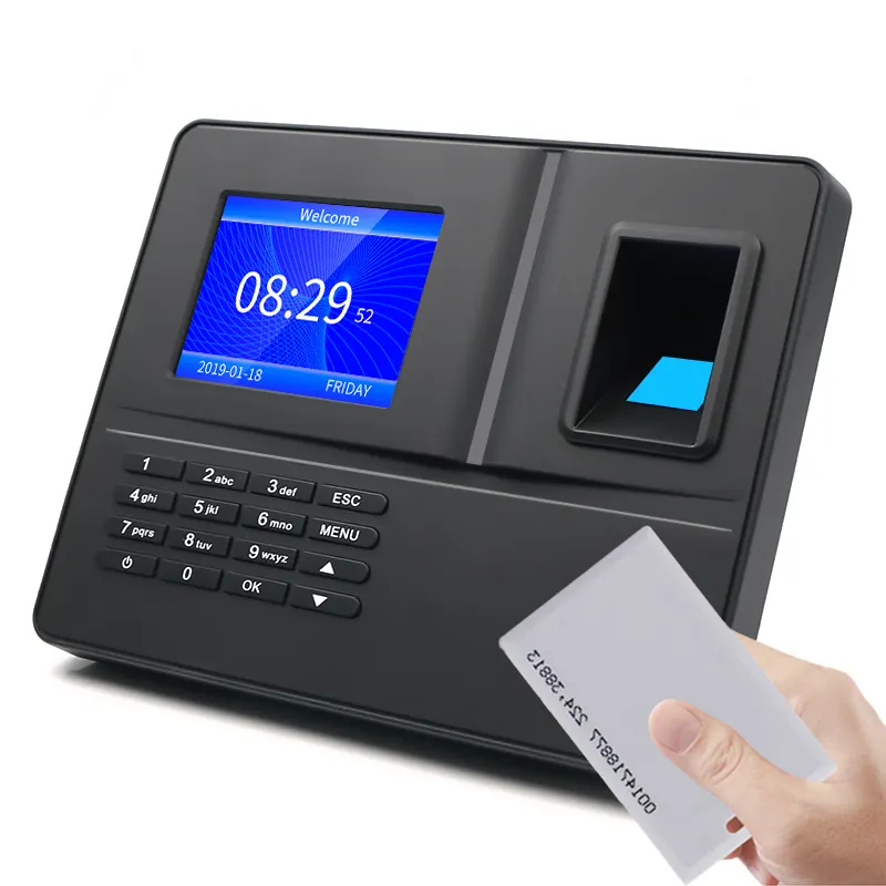 TCP/IP Employee Punch Card Time Clock Biometric Fingerprint Attendance Machine