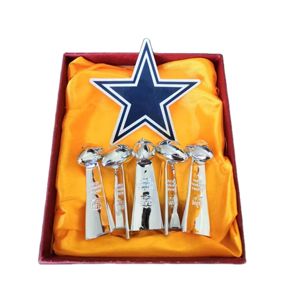 Dallas Cowboys SB Vince Lombardi мини Трофей Размер 2 дюймов 5 см высокий Поли смола