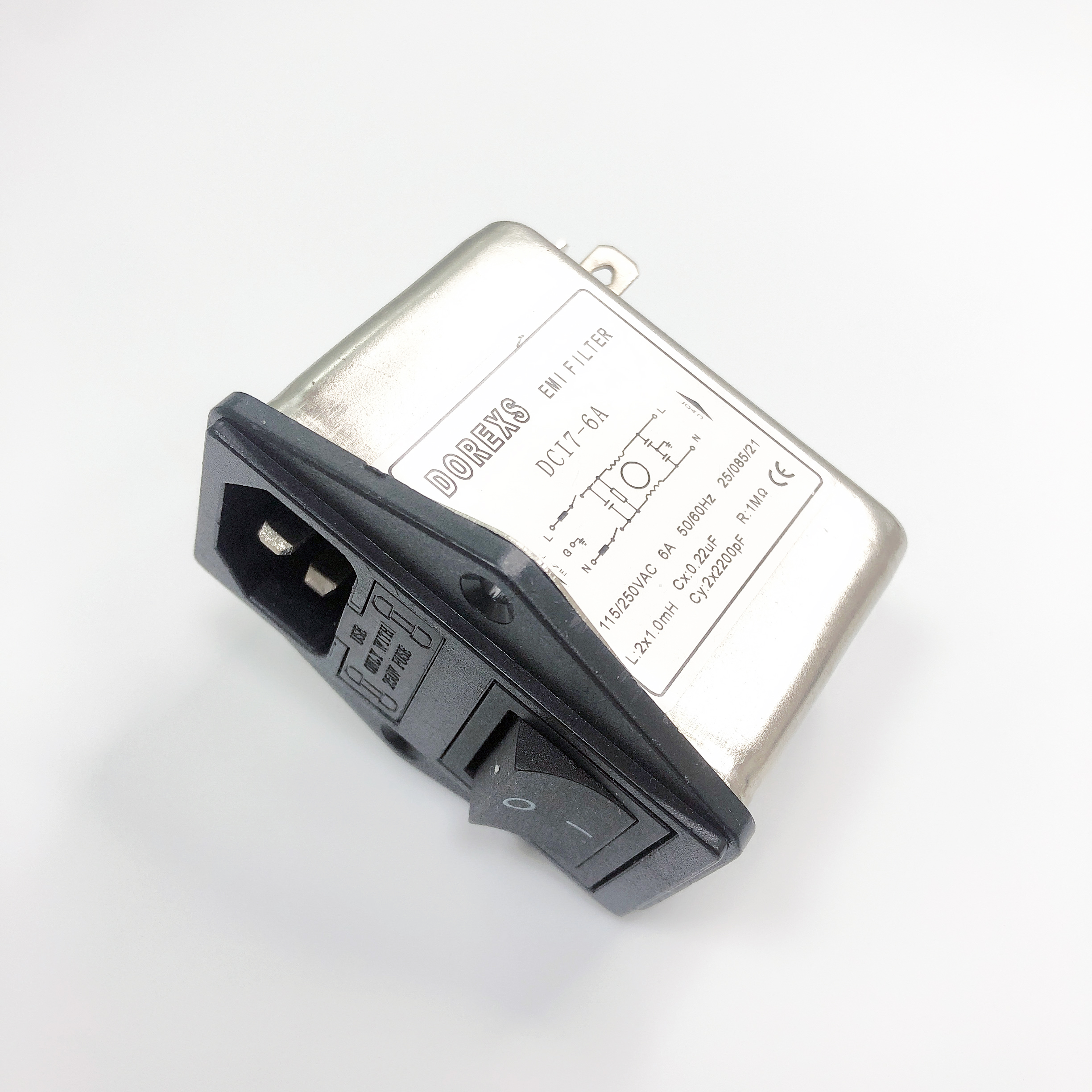 1A 3A 6A 10A IEC вход с защитной трубкой и переключателем EMI однофазный фильтр профессиональный производитель