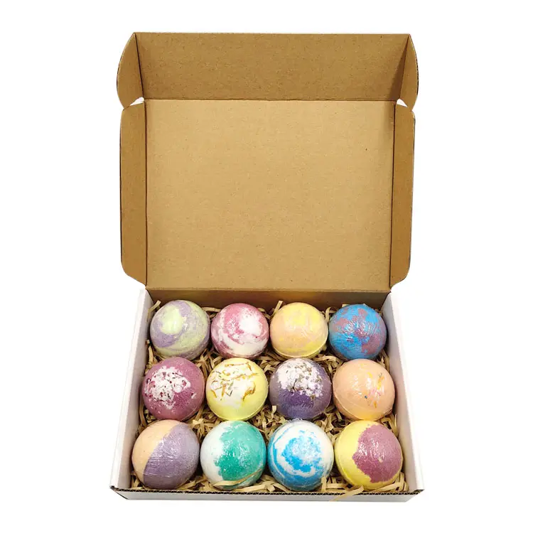 Wholesale High Quality Organic Natural Relaxing Handmade Colorful Bath Bomb Set for Rich Bubbles