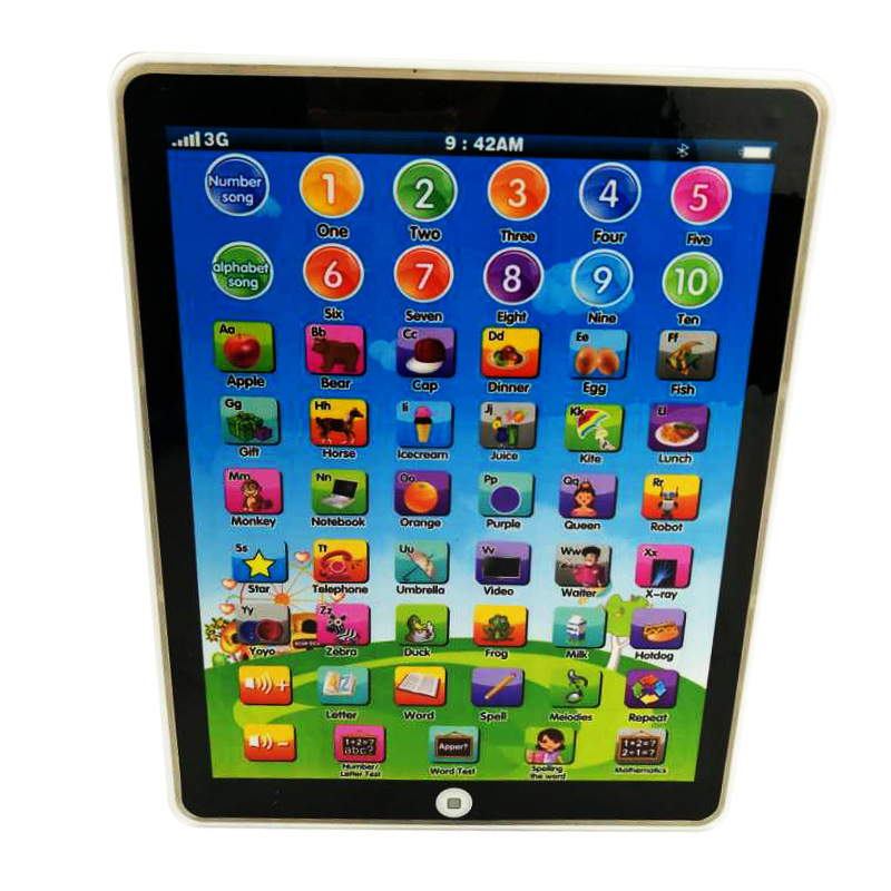 Детская мини-имитационный iPad игрушка интеллигентая (ый) для раннего развития детей обучающие игры планшет игрушки Рождественский подарок на день рождения для детей