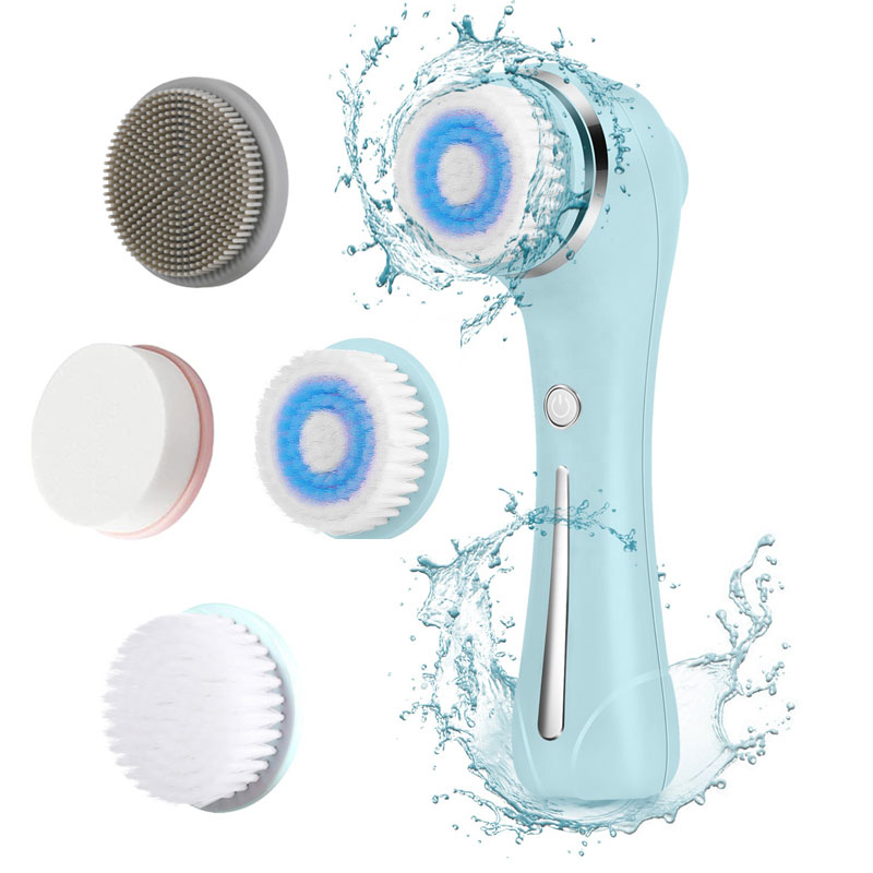 Vibration EMS massage IPX7 waterproof multifunction beauty equipment Facial cleansing brush for skin care
