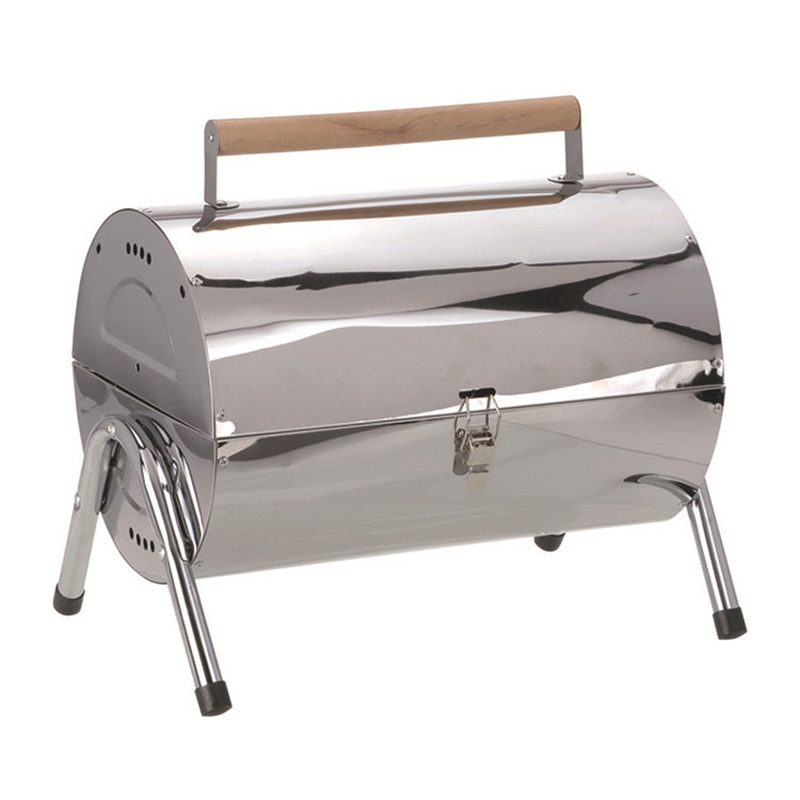 Outdoor portable bbq grills Pure color simple 42cm barrel charcoal camping stove for family outdoor activities