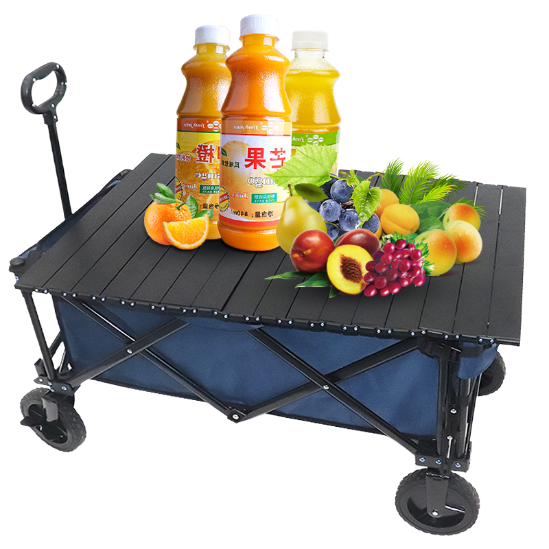 Utility Outdoor Camping Garden Cart with Universal Wheels & Adjustable Handle Heavy Duty Collapsible Folding Wagon