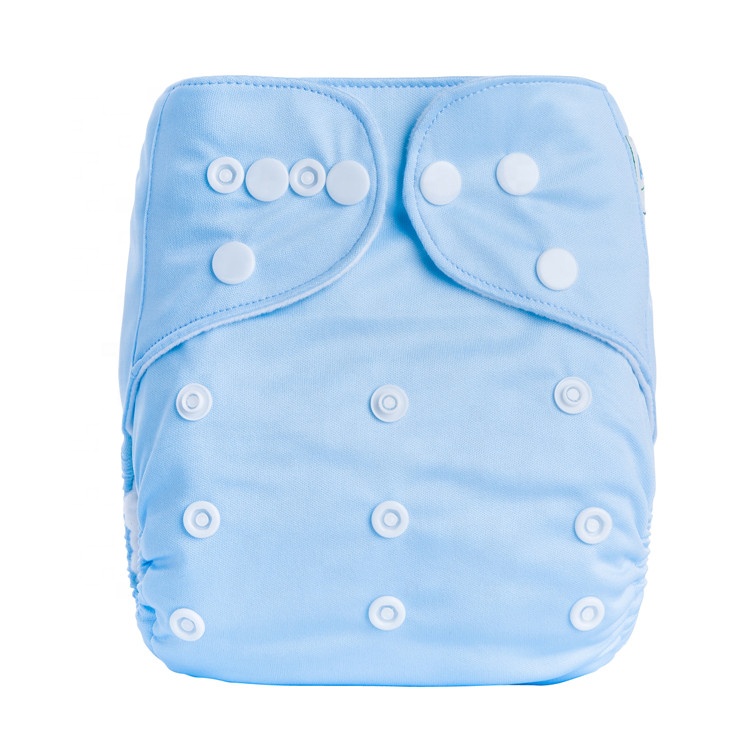AnAnBaby Многоразовые однотонные многоразовые тканевые подгузники из микрофибры хлопок AIO карман ткань пеленки