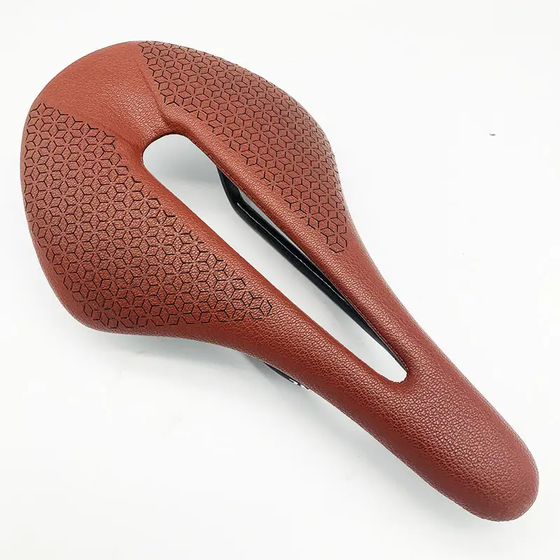 TAOZIK 150 mm Brown Vintage Full carbon NANO 7 mm Rail 260mm Micro Fiber EVA light Weight Hollow bicycle saddle