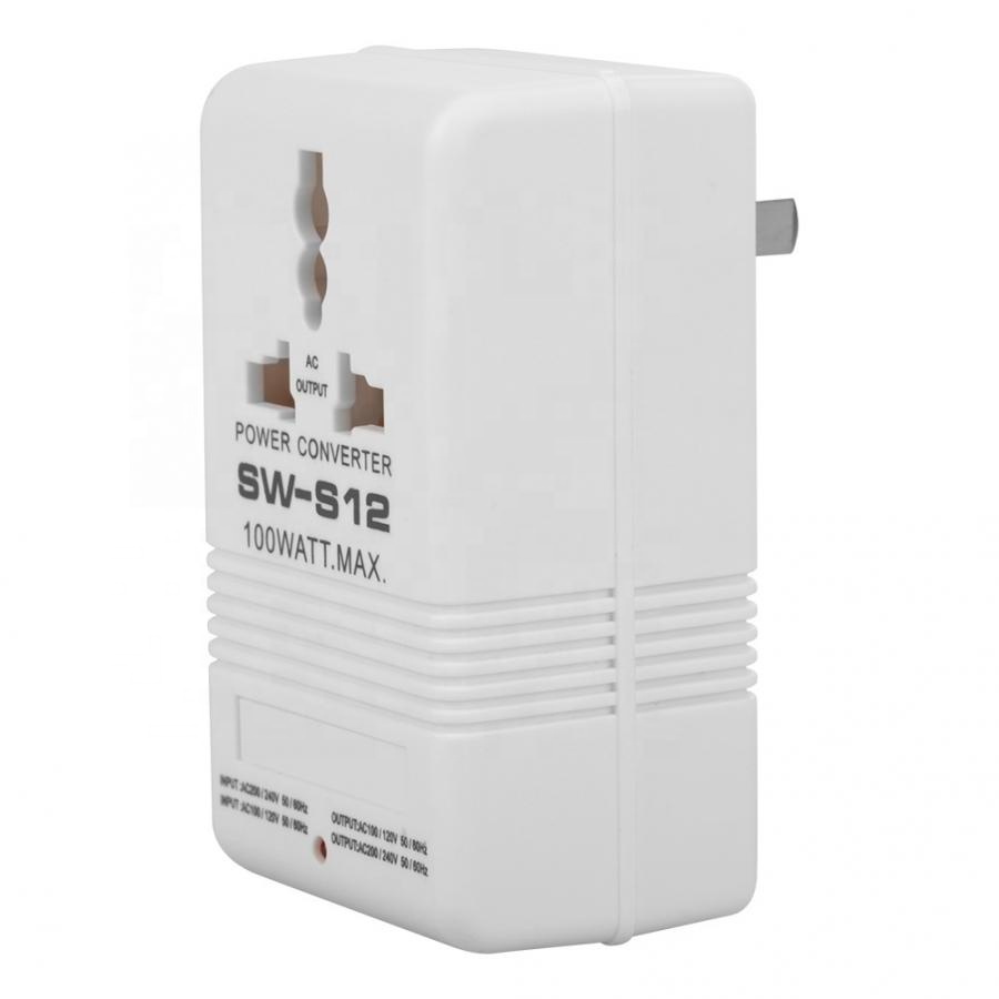 SW-S12 100W 110 V-220 V 220 V-110 V понижающий преобразователь напряжения трансформатор путешествия белый
