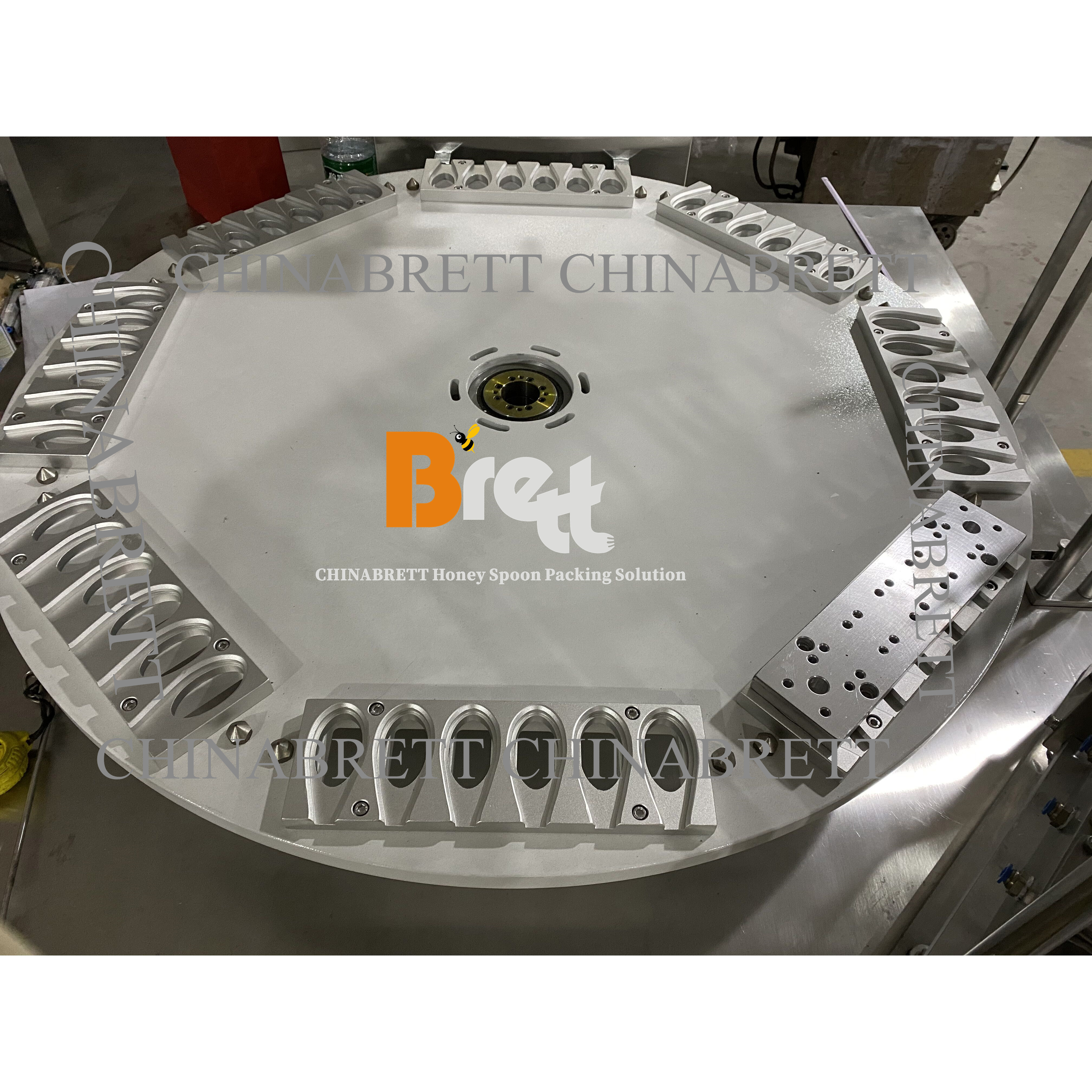 Brett 6 nozzles Plastic honey spoon mould filling cup sealing machine packing machine