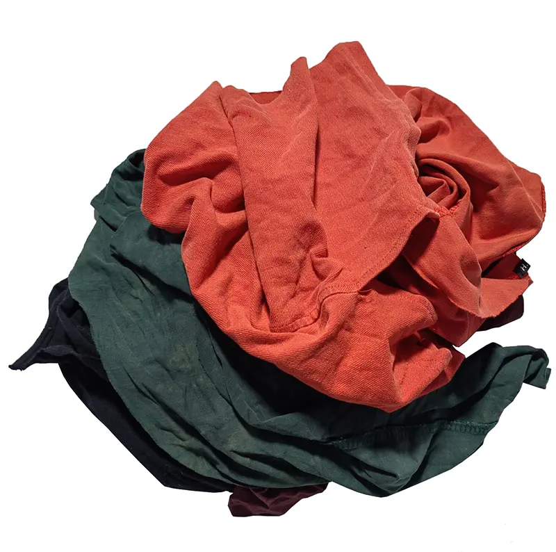Текстильные хлопковые тряпки, б/у промышленные тряпки для чистки футболок
