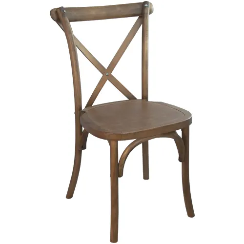 Wood imitated solid wood stacking cross back dining chair