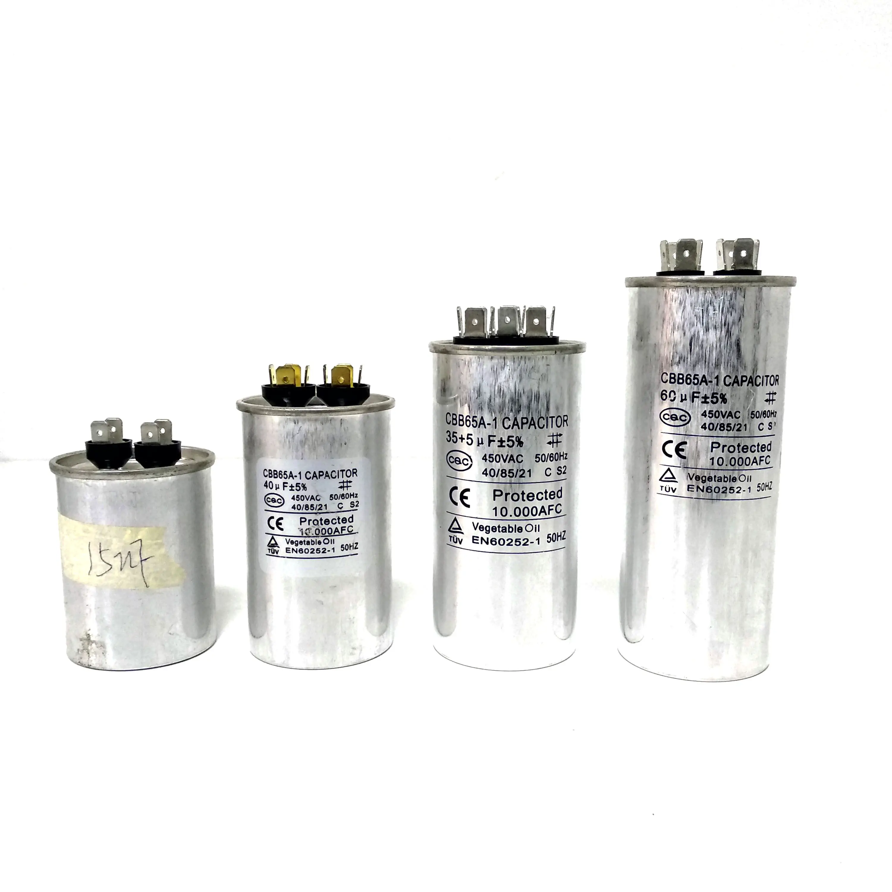 aluminum electrolytic capacitor ac capacitor for air conditioner CBB65 60uf