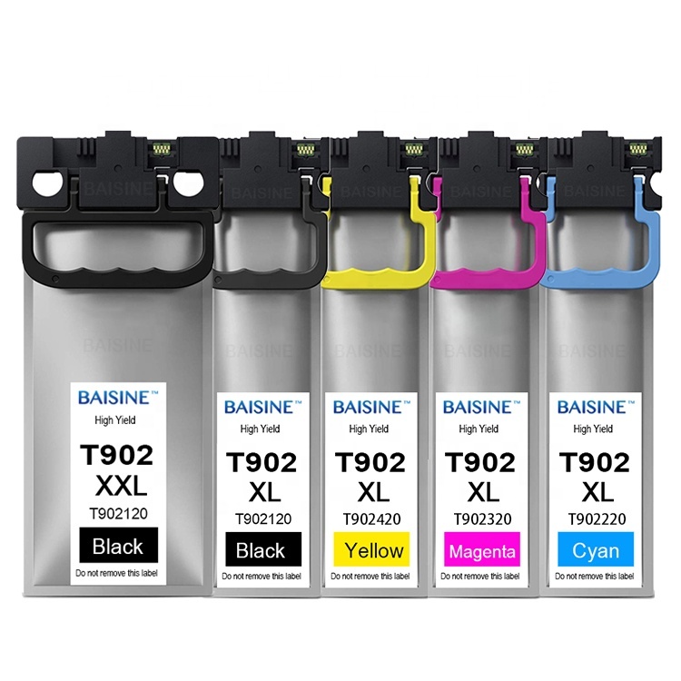 China Wholesale Baisine New Products T902XL Color Ink Cartridge T902XXL Inkjet Cartridge T902XL Ink Tank T902 with Pigment Ink