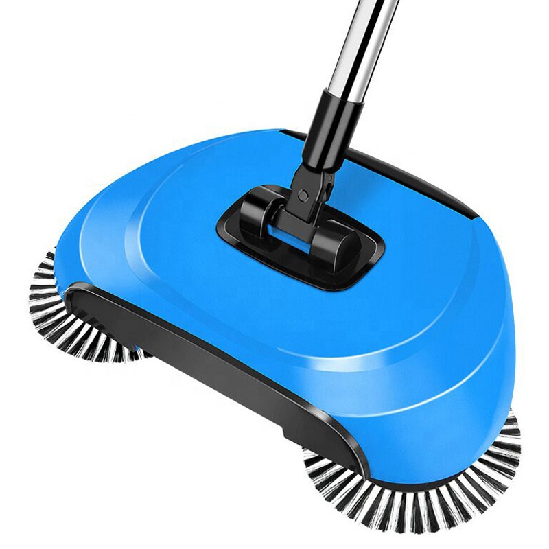 Ручной push spin метла машина, sweeper С микрофиброй щетка и совок для уборки держатель