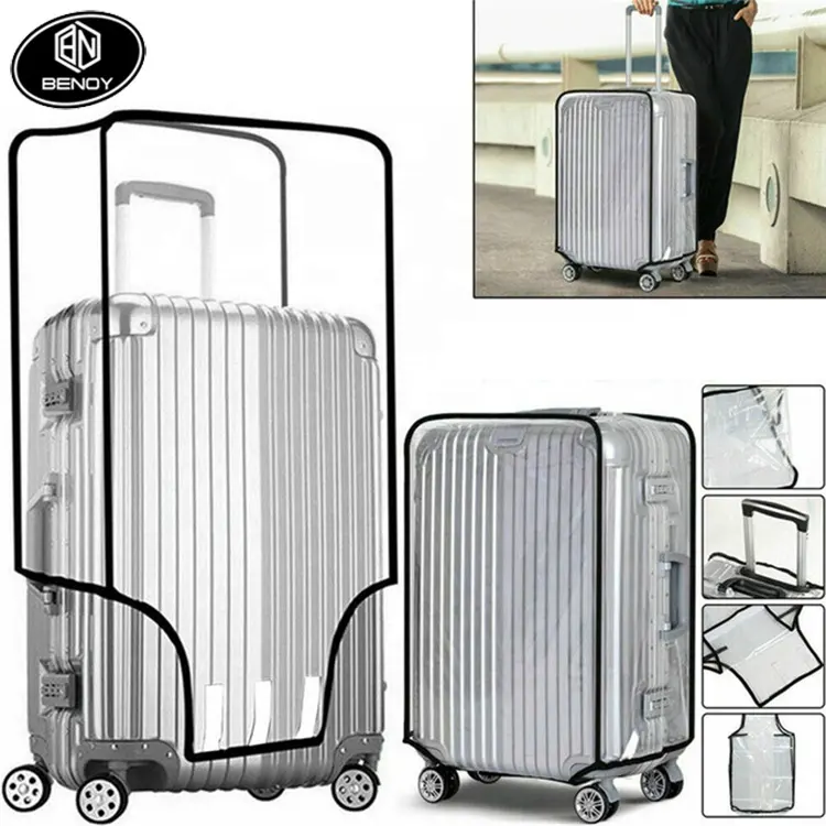 Amazon new good quality transparent Suitcase Protector Anti Scratch waterproof pvc luggage cover