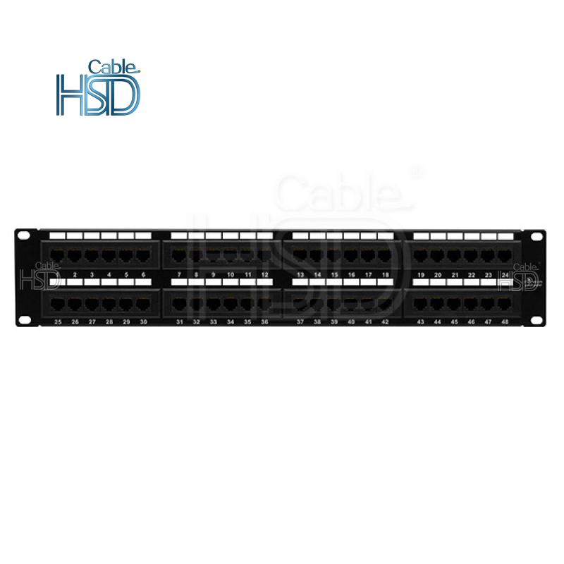 Оптовая продажа с фабрики Высокое качество 19 "2U Cat6 стойку 48 портов Cat 6 UTP патч-панели Cat6 по лучшей цене