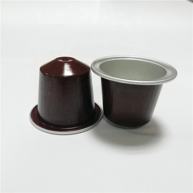 Маленькая кофейная капсула из алюминиевой фольги в форме nespresso с крышкой на заказ