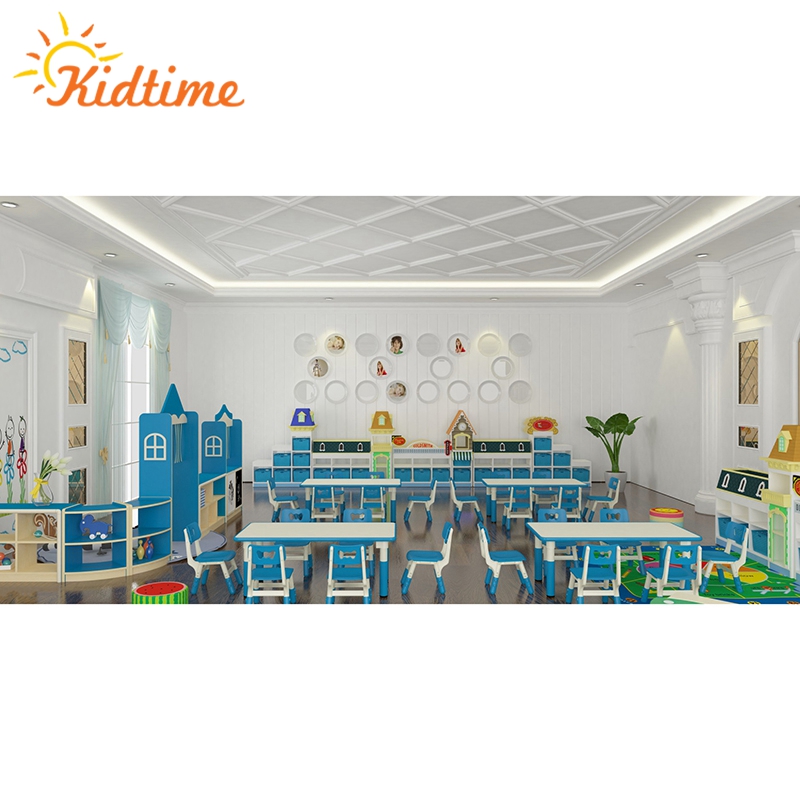 Factory supply wood plastic nursery school daycare furniture for kids