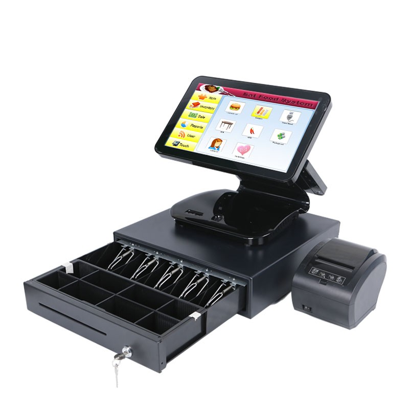 15 дюймов все в одном сенсорный экран ПК/POS кассира/платежа наличными машина