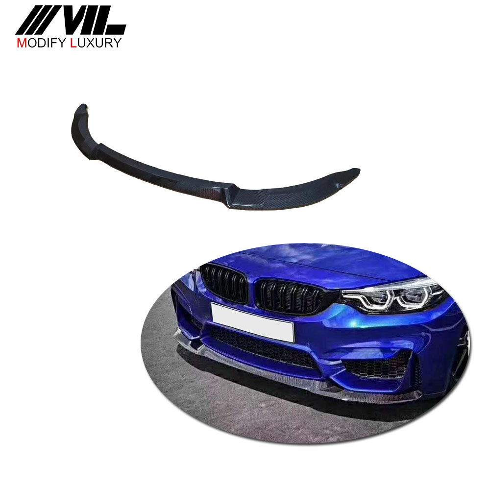 Передние разветвители для головки бампера из углеродного волокна для BMW F8X F80 M3 F82 F83 M4 2014-2018 седан купе