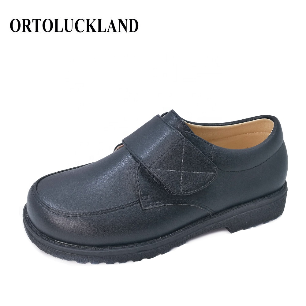 Children back to school shoe black flattie boys formal uniform shoes