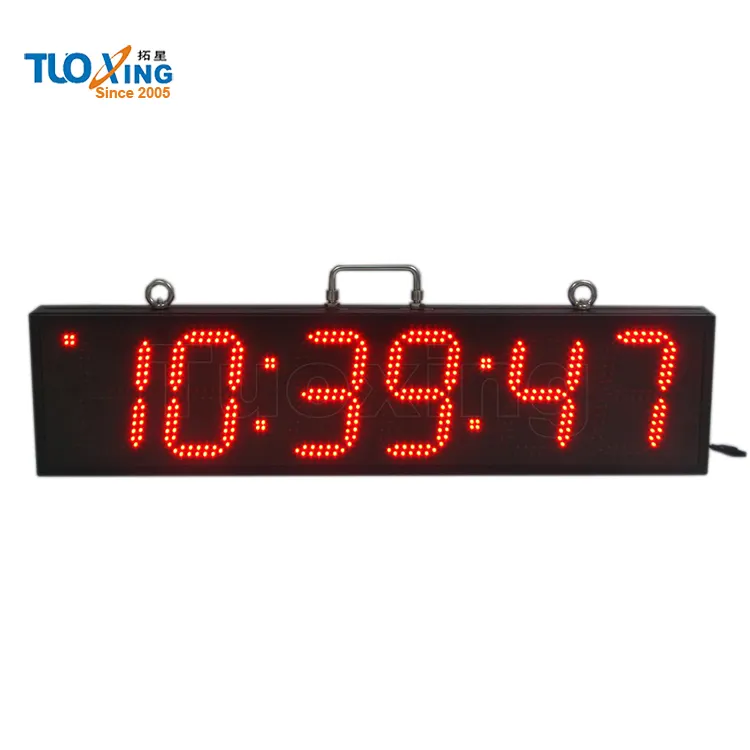 6 inch 6 digits led sports timing digital wall clock timer