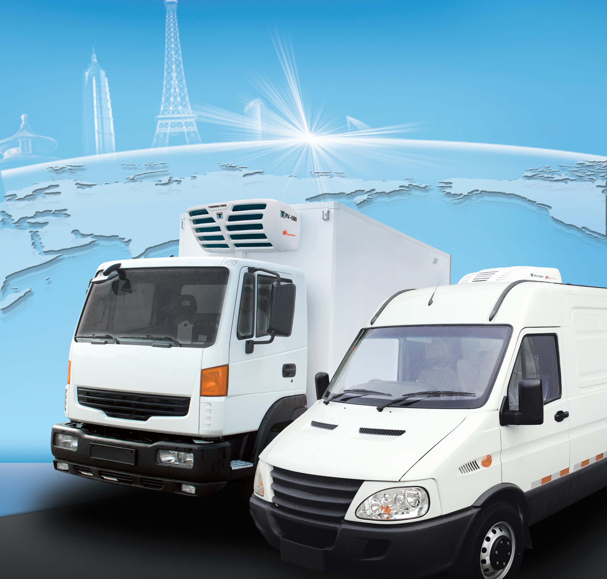 Термо king RV300 Крыша кондиционер мини холодильная установка маленький фургон холодильная установка