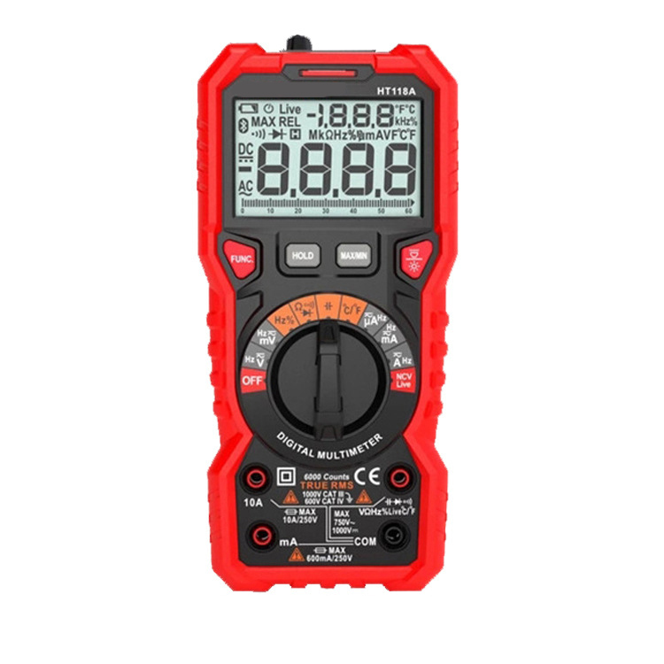 HT-118A 6000 отсчетов, цифровой мультиметр, T-RMS/автоматический мультиметр, умный чип, мультиметр, цифровой