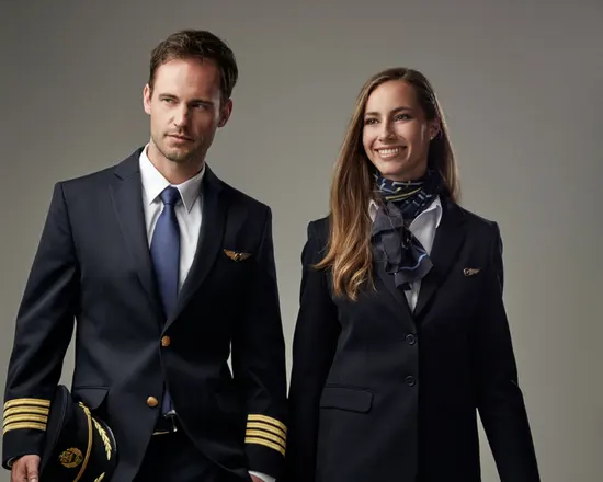 American Airlines Sexy Airline Pilot Stewardess Uniform