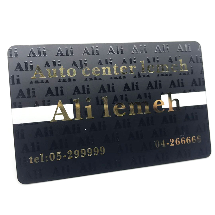 Custom Private Design Magnetic Strip Stamping Number Plastic Business Card with Barcode Printing