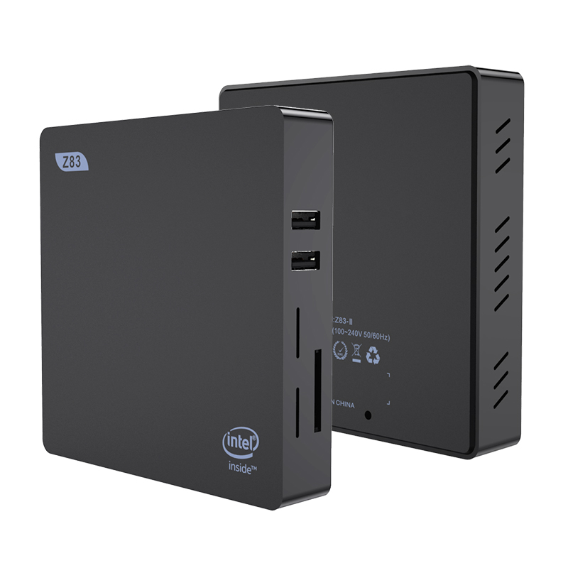 Портативный ПК Z83II с USB портом, HD-порт, поддержка windows10/Ubuntu OS dual wifi 1000 Мбит/с Z83II, мини-компьютер Atom Z8350 CPU