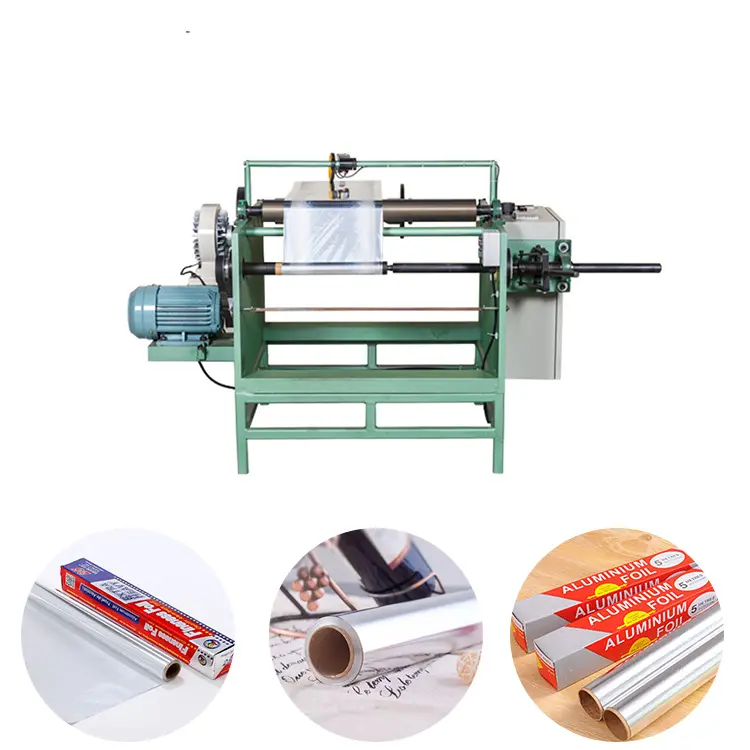 Manual aluminium foil roll rewinding and cutting machine,aluminium foil rewinder machine
