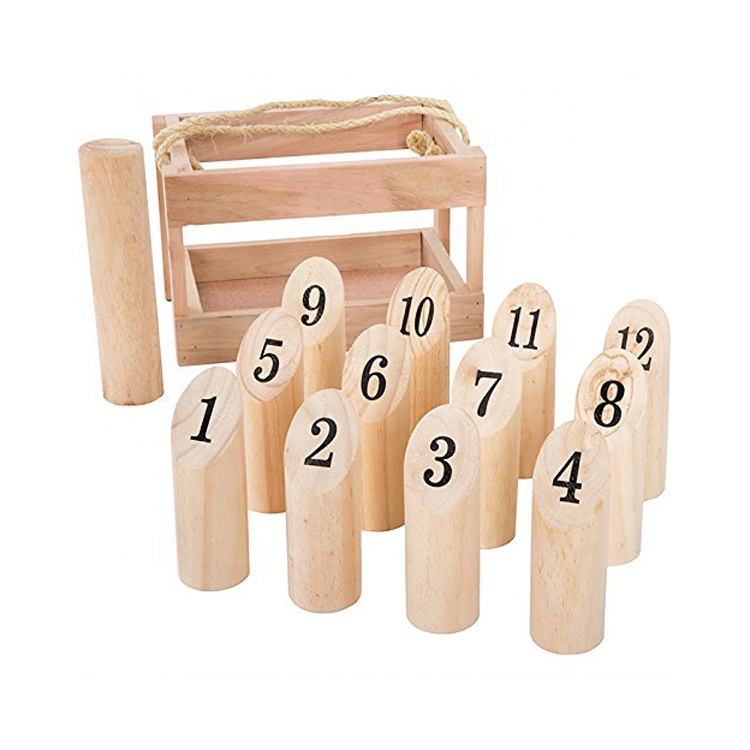 Outdoor Lawn Skittles Game Number Kubb Viking Bowling