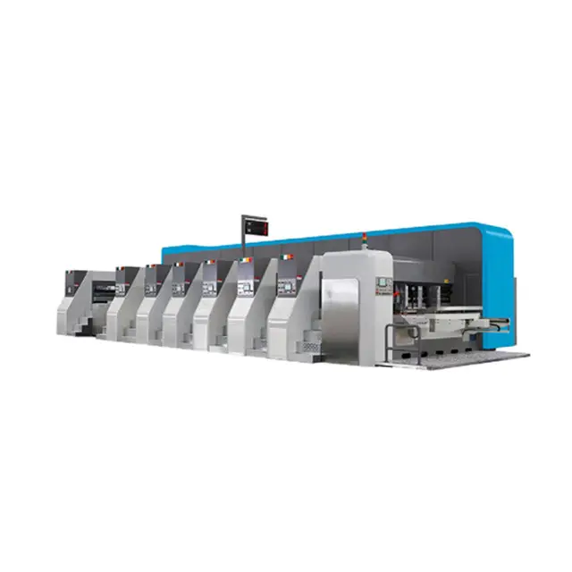 High Speed Flexo Printer Slotter Rotary Die Cutter Stacker Machine For Making Cartons