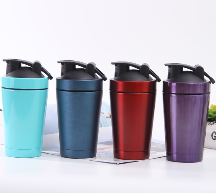 2019 Amazon Оптовая Продажа Bpa бесплатно на заказ 500 мл двойные стенки из нержавеющей стали с вакуумной изоляцией шейкер бутылка протеиновый порошок шейкеры