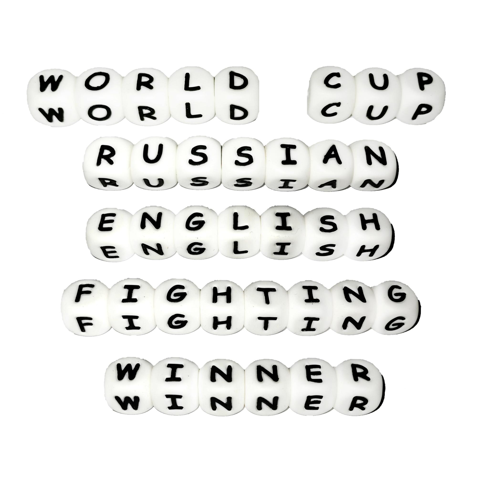 Силиконовые детские бусины для прорезывания зубов, силиконовые буквы, бусины, игрушки «сделай сам», силиконовые бусины