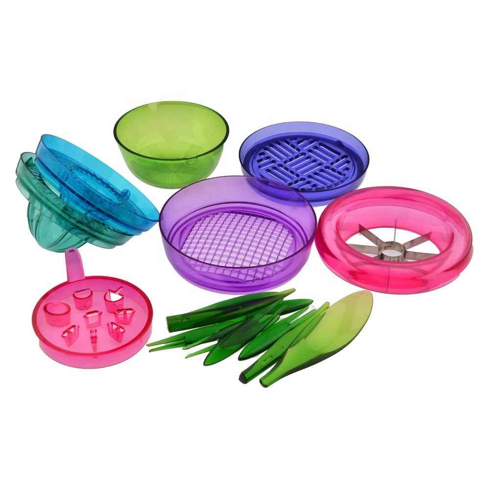 Hot sale Professional 10pcs Fuirt salad tools / salad spinner /salad making set